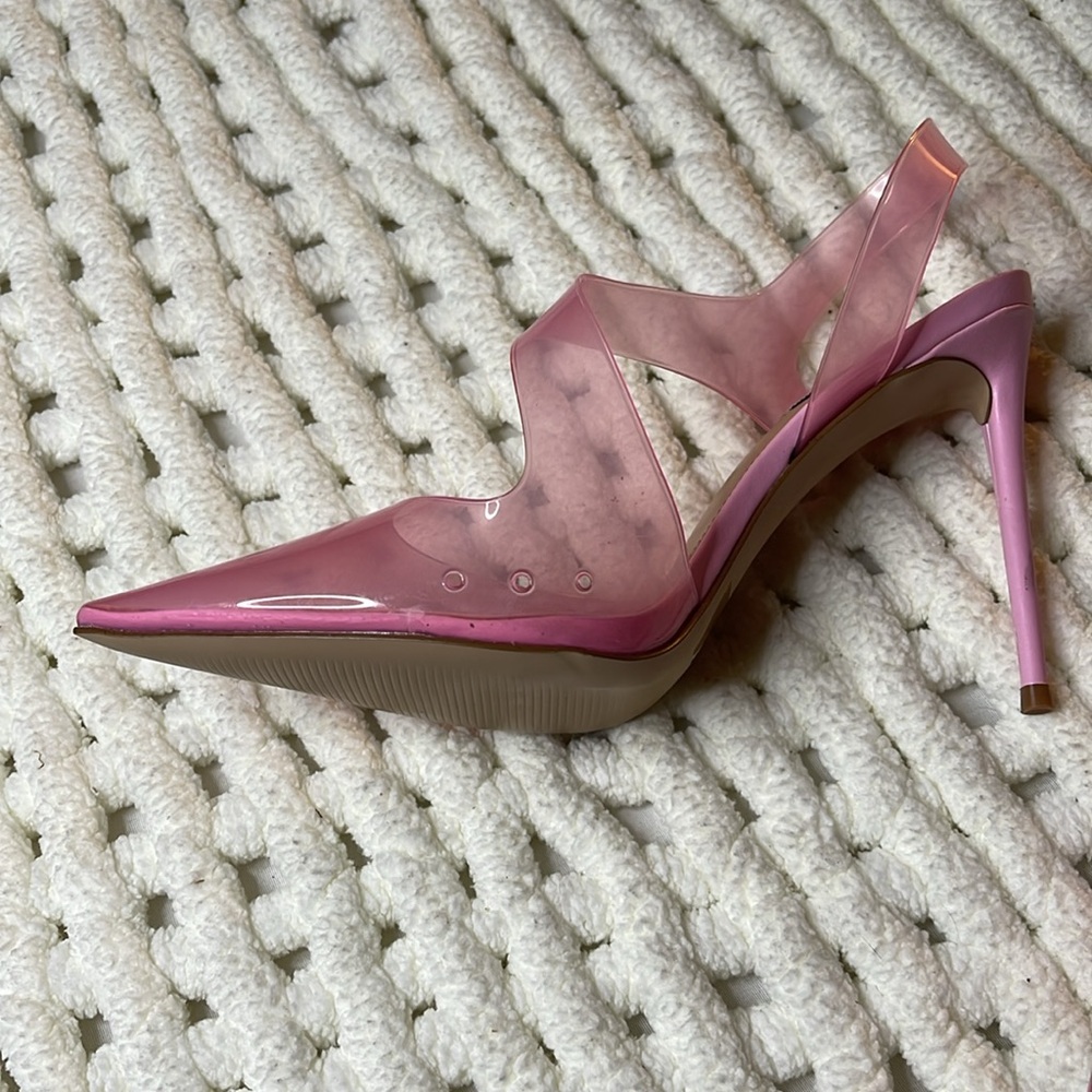 Steve Madden “Vienne” pink, strappy, size 9.5, stiletto heels. Unique. NWOT - Picture 5 of 9